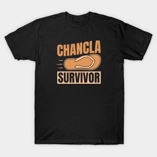 Chancla Survivor Funny Spanish Home Joke Gifts Idea T-Shirt